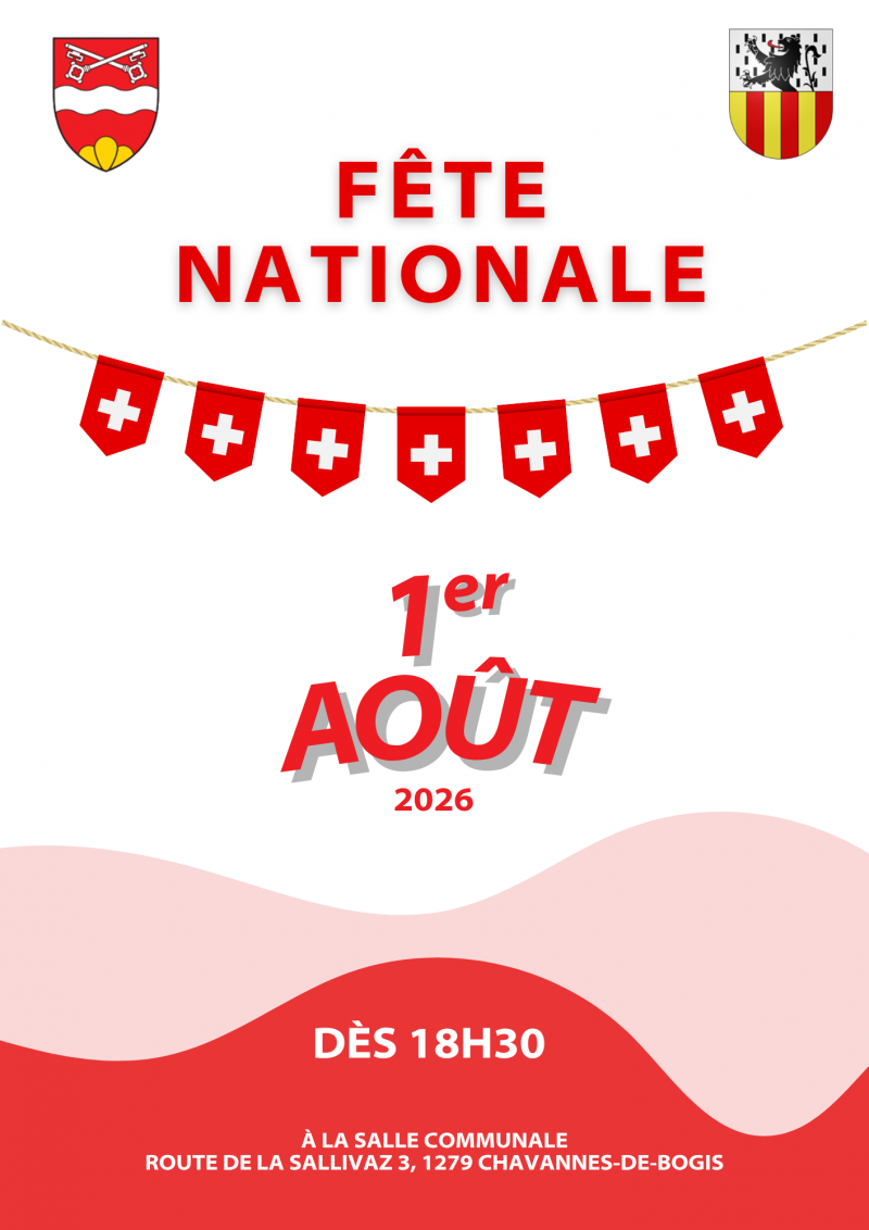 Fête Nationale - 1er août 2026 